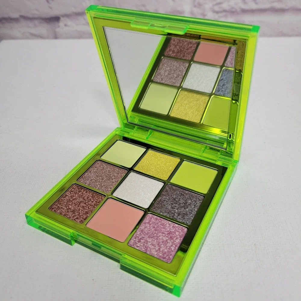 NEW No Box Huda Beauty Neon Green Obsessions Eyeshadow Palette Sparkly